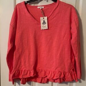 Easel Vibrant Coral Top